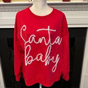 Red 'Santa Baby sweatshirt